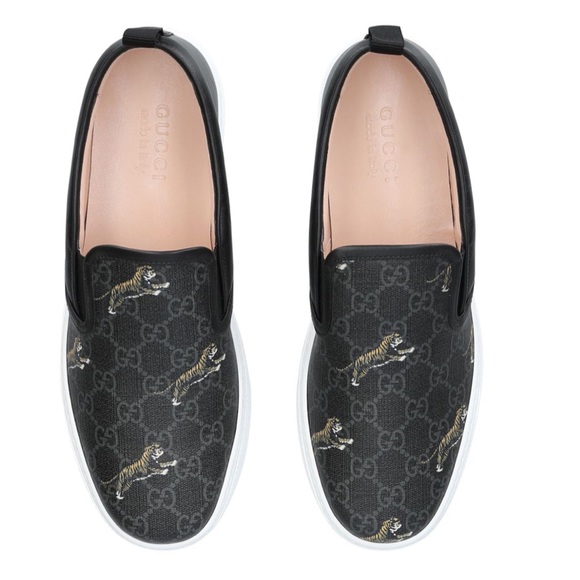 Gucci Shoes | Gucci Supreme Tiger Sneakers Loafers Slip On 25 | Poshmark